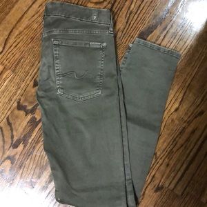 7 Jeans Olive Green / Grey Color